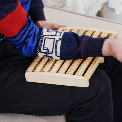 6 Row Wooden Foot Massager, Shiatsu Roller Pain Relief Foot Care Massager, Stress Relief, Health Therapy, Relax Massager
