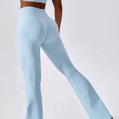 High Waist Flare Leggings, Women Yoga Pants with Wide Leg, Gym Workout Fitness Flared Pant, Latin Dance Trousers