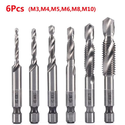 Titanium Plated HSS Hex Shank Screw Tap Drill Bits  Metric M3M10 23