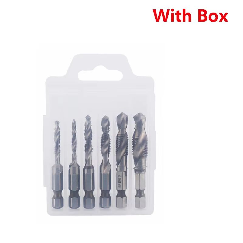 Titanium Plated HSS Hex Shank Screw Tap Drill Bits  Metric M3M10 27
