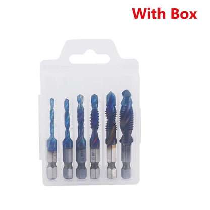 Titanium Plated HSS Hex Shank Screw Tap Drill Bits  Metric M3M10 28