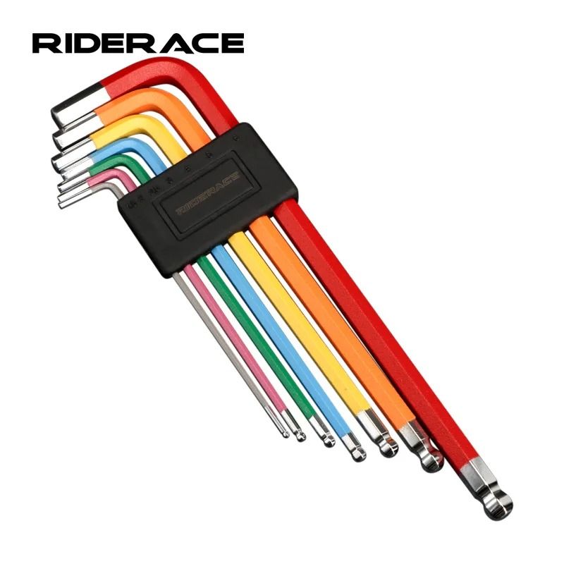7 Piece Bike Hex Tool MTB Road Bike Repair Tool Kit Bicycle Colorful Hexagon Spanner Flat Ball Opening Wrench