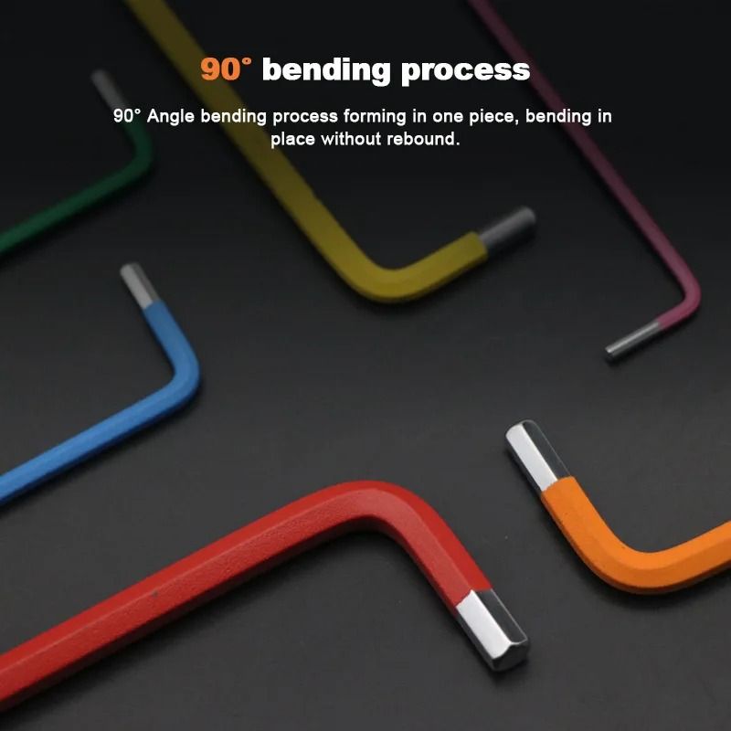 7 Piece Bike Hex Tool MTB Road Bike Repair Tool Kit Bicycle Colorful Hexagon Spanner Flat Ball Open 3