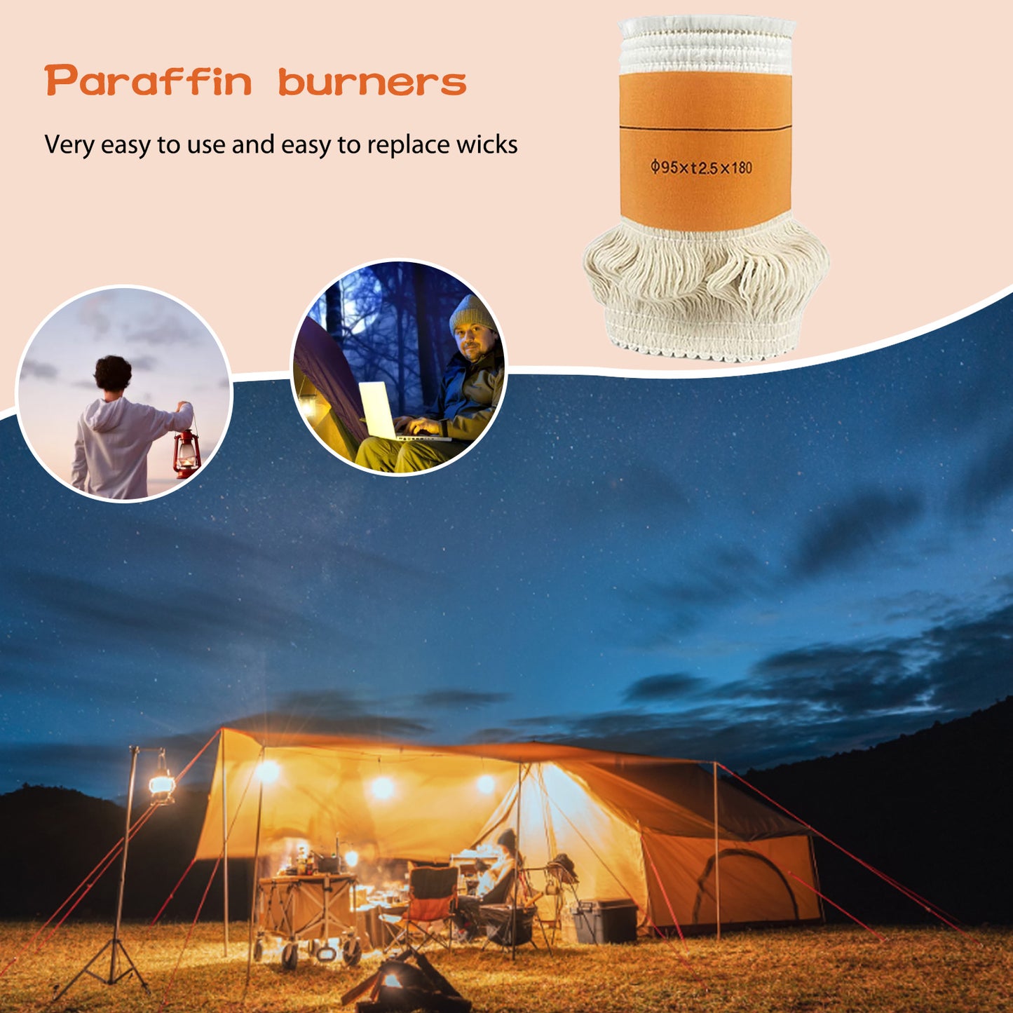 Multi Purpose Kerosene Stove Wicks, Smokeless Burning Replacement Light Cores