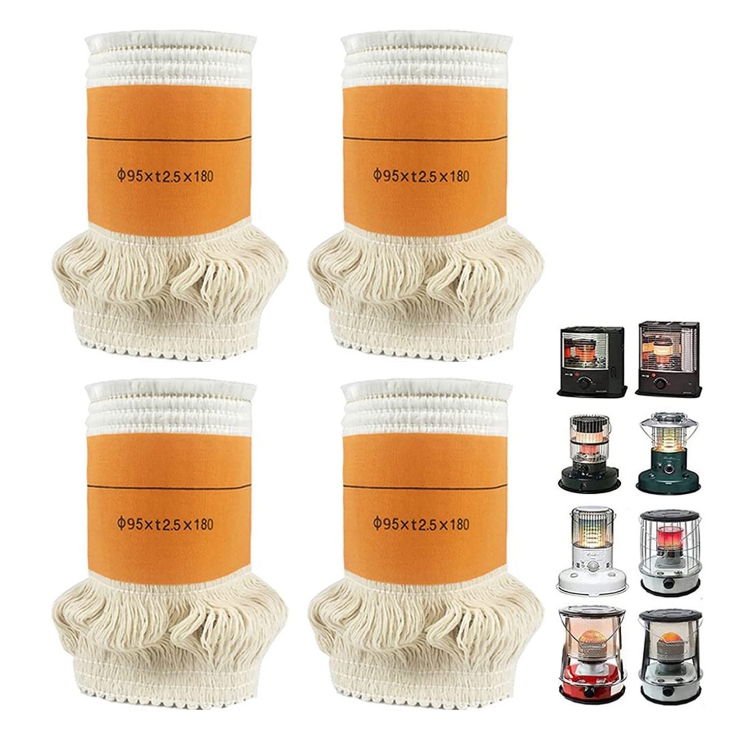 Multi Purpose Kerosene Stove Wicks, Smokeless Burning Replacement Light Cores