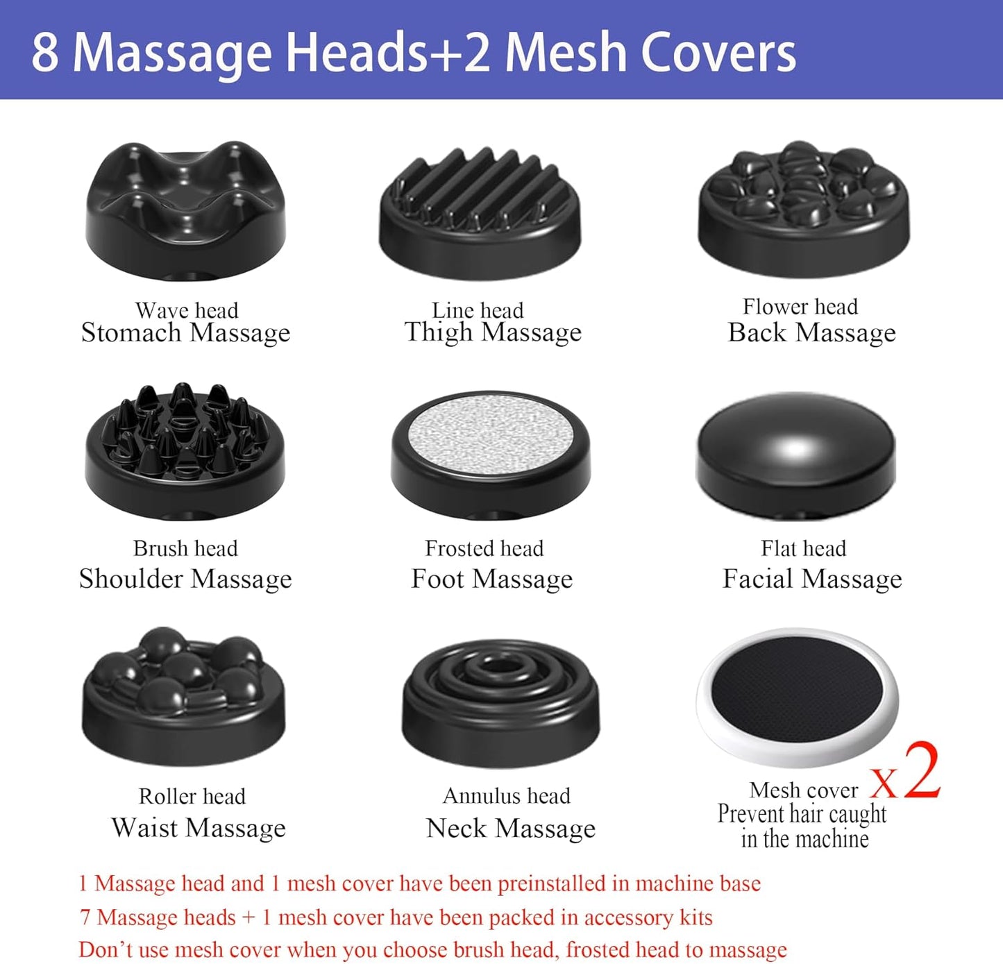 Electric Massager, 8 Massage Heads, Tummy Legs Hips, Shape Body, Relax Body, Relieve Stress