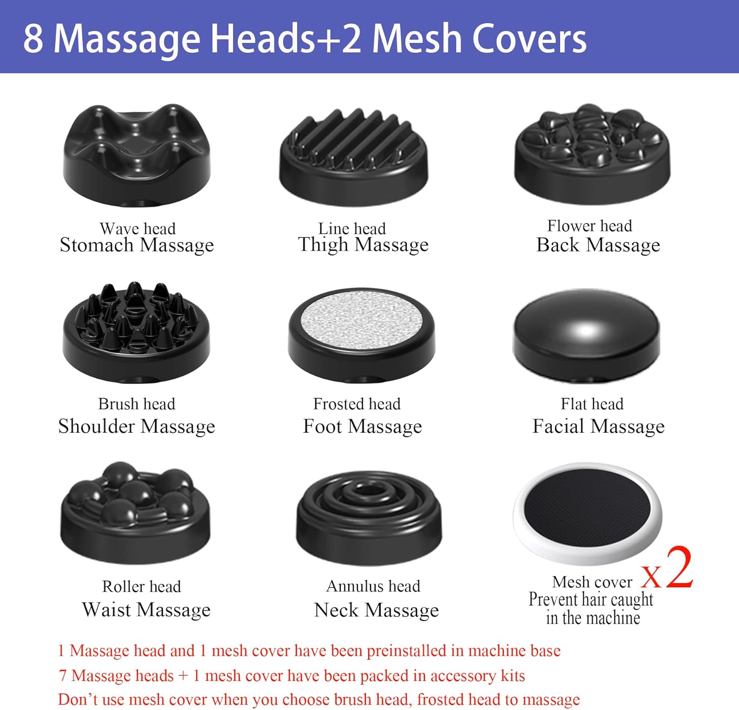 Electric Massager, 8 Massage Heads, Tummy Legs Hips, Shape Body, Relax Body, Relieve Stress