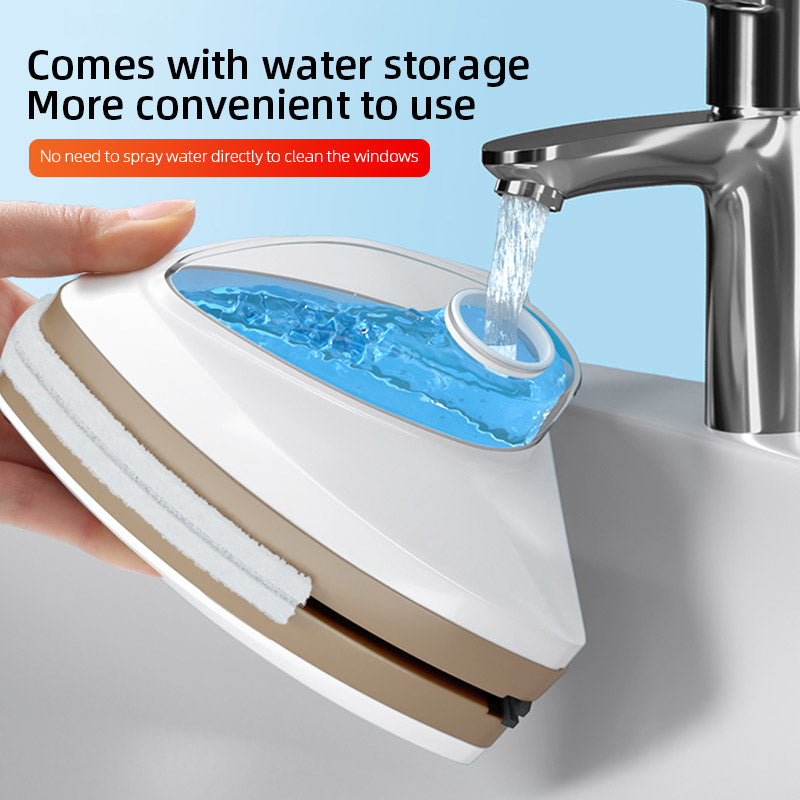Household Special Window Cleaner For Home, NEW Magnetic Glass Window Cleaning Tool, Water Discharge Double-layer Wiper