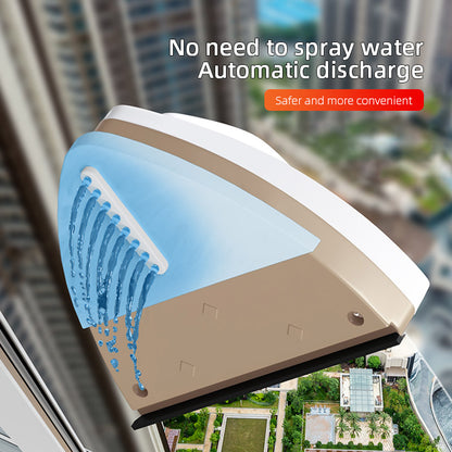 Household Special Window Cleaner For Home, NEW Magnetic Glass Window Cleaning Tool, Water Discharge Double-layer Wiper