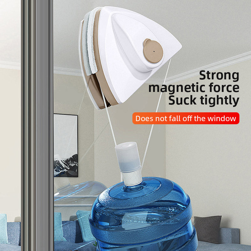 Household Special Window Cleaner For Home, NEW Magnetic Glass Window Cleaning Tool, Water Discharge Double-layer Wiper