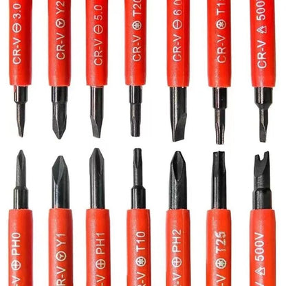 Electrician Repair Tools Kit 15 Piece 1000V Insulated Screwdriver Set With Magnetic Bits 2