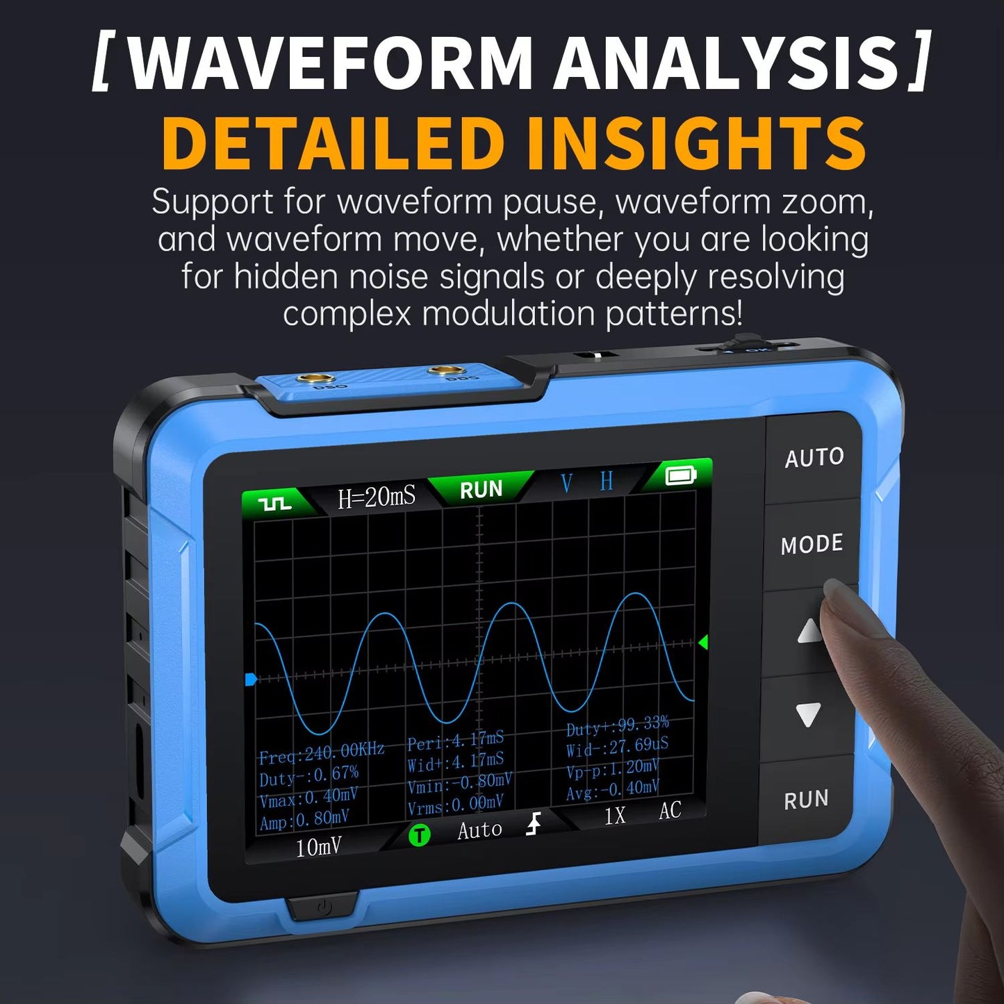 FNIRSI DSO510152153 Mini Digital Oscilloscope  Portable 2in1 Electronic Repair Tool With 48MSs Samp 2