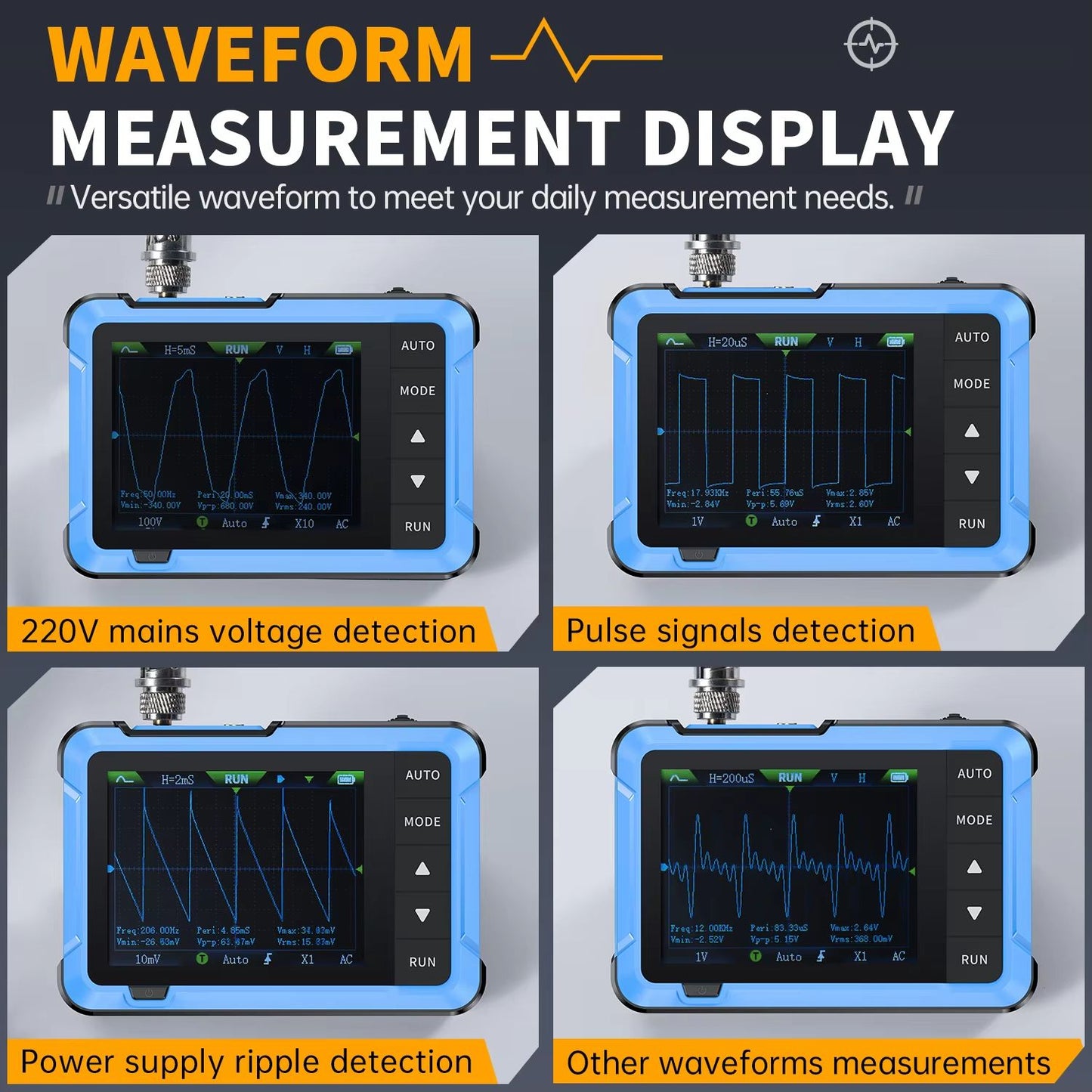 FNIRSI DSO510152153 Mini Digital Oscilloscope  Portable 2in1 Electronic Repair Tool With 48MSs Samp 5