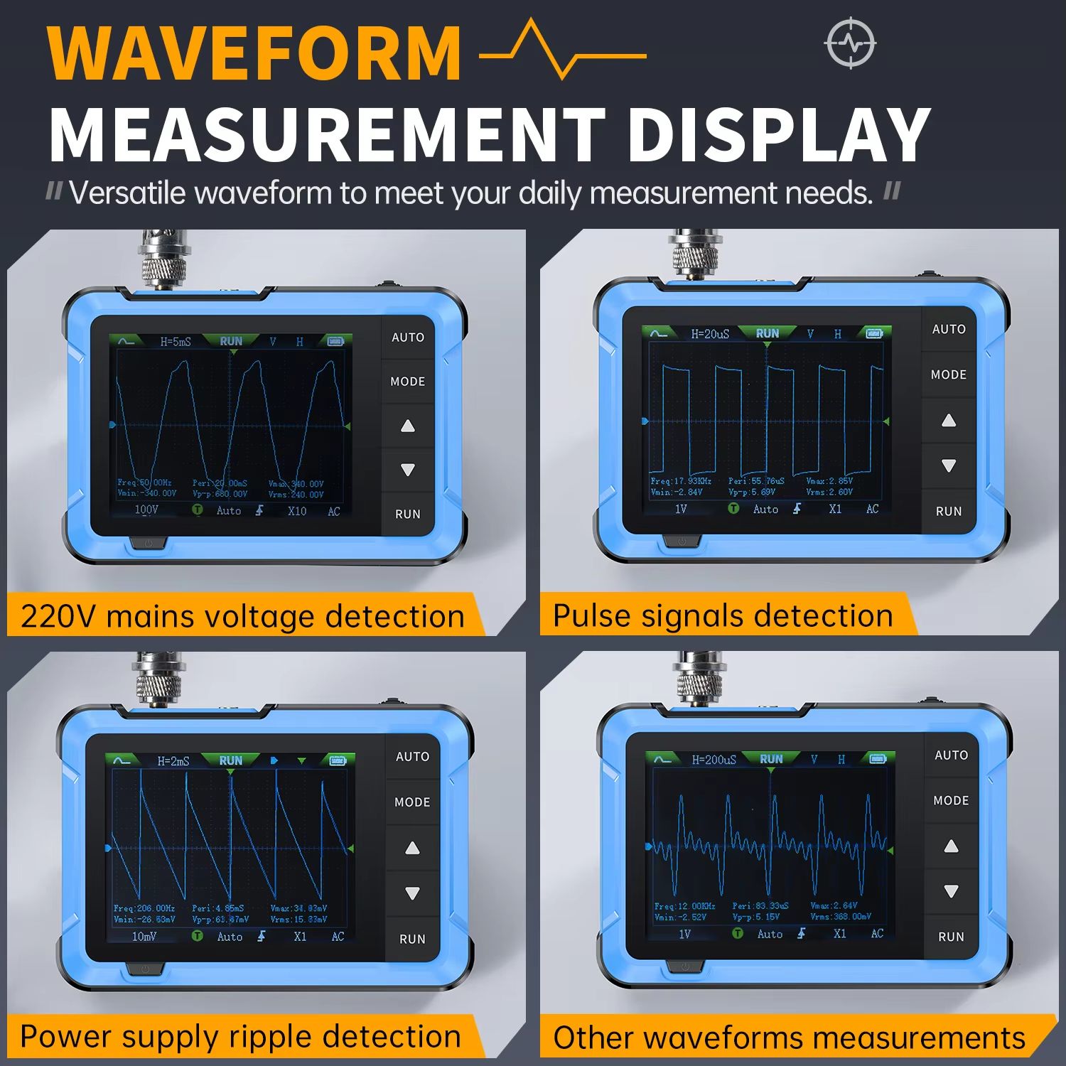 FNIRSI DSO510152153 Mini Digital Oscilloscope  Portable 2in1 Electronic Repair Tool With 48MSs Samp 5