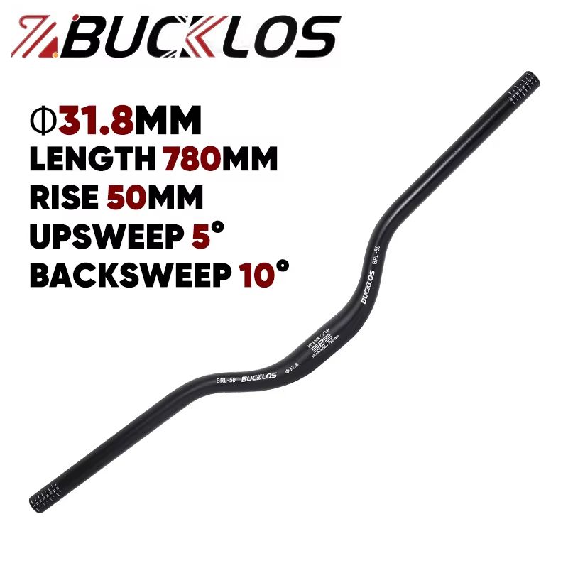 BUCKLOS ProFit Alloy MTB Handlebar  Choose 318 Mm Or 254 Mm Clamp 620660720780 Mm Width 10