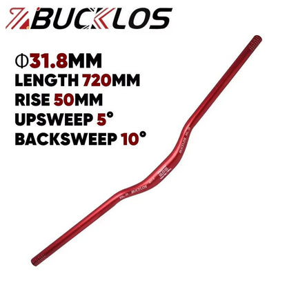BUCKLOS ProFit Alloy MTB Handlebar  Choose 318 Mm Or 254 Mm Clamp 620660720780 Mm Width 12