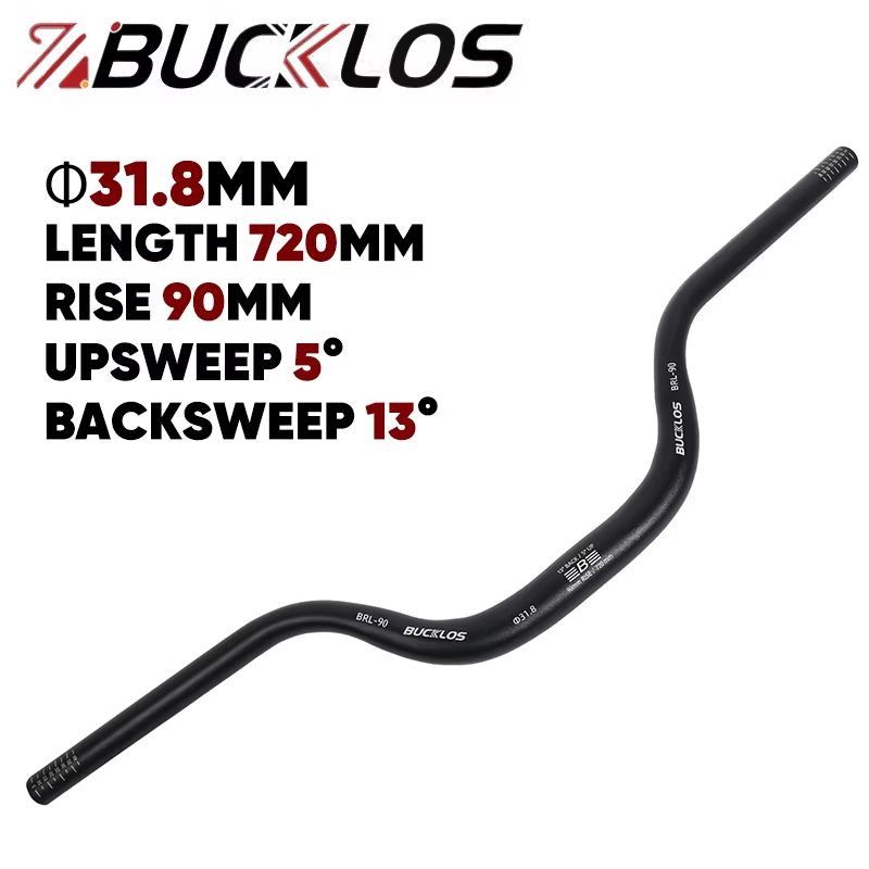 BUCKLOS ProFit Alloy MTB Handlebar  Choose 318 Mm Or 254 Mm Clamp 620660720780 Mm Width 15