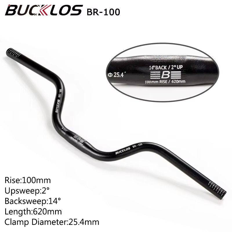 BUCKLOS ProFit Alloy MTB Handlebar  Choose 318 Mm Or 254 Mm Clamp 620660720780 Mm Width 18