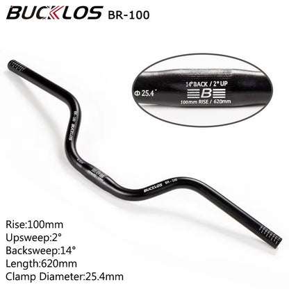 BUCKLOS ProFit Alloy MTB Handlebar  Choose 318 Mm Or 254 Mm Clamp 620660720780 Mm Width 18