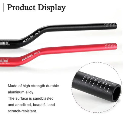 BUCKLOS ProFit Alloy MTB Handlebar  Choose 318 Mm Or 254 Mm Clamp 620660720780 Mm Width 5