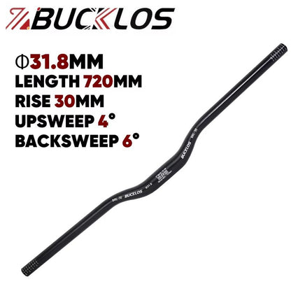 BUCKLOS ProFit Alloy MTB Handlebar  Choose 318 Mm Or 254 Mm Clamp 620660720780 Mm Width 7