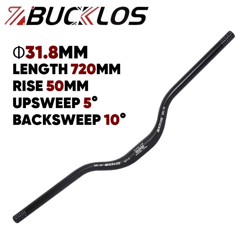 BUCKLOS ProFit Alloy MTB Handlebar  Choose 318 Mm Or 254 Mm Clamp 620660720780 Mm Width 8