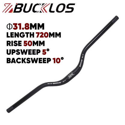 BUCKLOS ProFit Alloy MTB Handlebar  Choose 318 Mm Or 254 Mm Clamp 620660720780 Mm Width 8