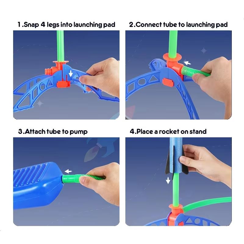 SkyBlast Air Rocket FootPump Launcher  Ultimate Outdoor Kids Toy Gift 3