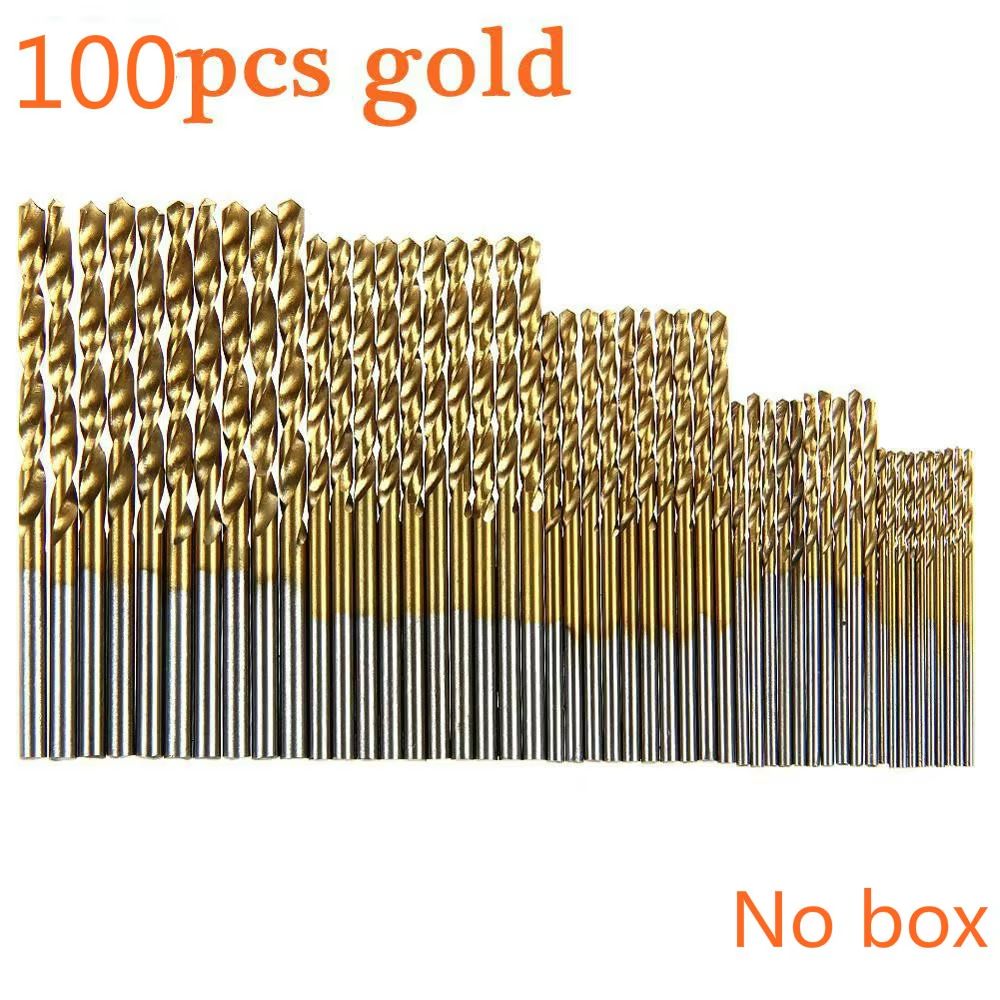 TitanEdge Mini Extractor Bit Kit  100 Pc TitaniumCoated HSS Bit Set 1  15  2  25  3 Mm 6