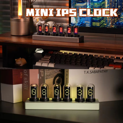 WiFi Control IPS Nixie Tube Alarm Clock RGB Lights DIY Clock Faces Game Room Gift 1