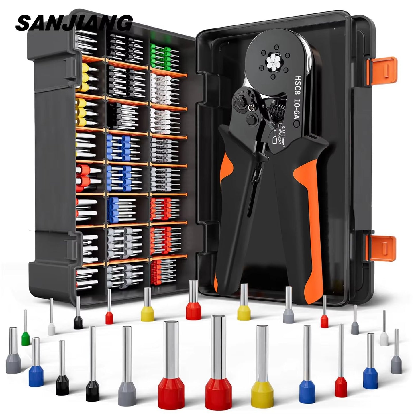 ProCrimp Hex-Shank Self-Adjustable Ratchet Ferrule Crimping Tool Kit (0.25-10 mm.sq / AWG 23-7)