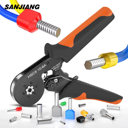 ProCrimp HexShank SelfAdjustable Ratchet Ferrule Crimping Tool Kit 02510 Mmsq  AWG 237 4