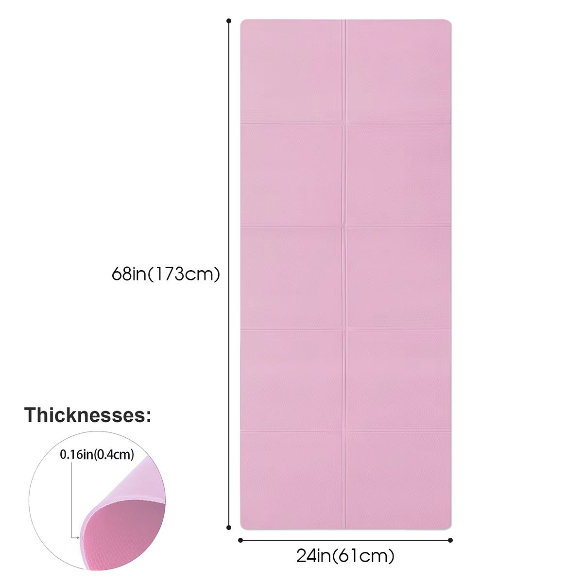 4 Mm EVA AntiSlip Fitness Yoga Mat  Exercise Yoga  Pilates Comfort Mat 1