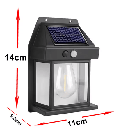 LumaGlow Outdoor Solar Wall Light With Motion Induction And Warm Tungsten Glow 5