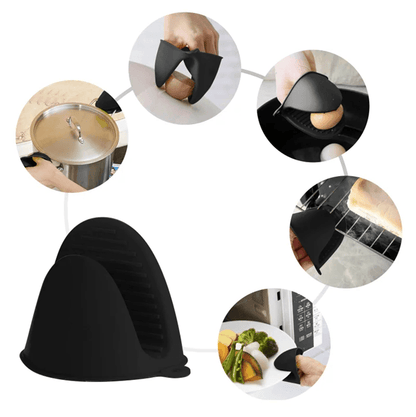 GripEase Silicone Heat Resistant Mini Oven Mitts Set 5