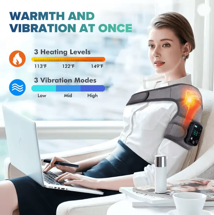 MotionRelief 3in1 Heated Knee Massage Wrap 1