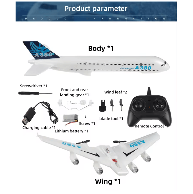 SkyGlide A380 RC Airplane 2