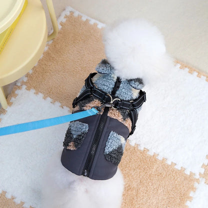 Warm Winter Dog Jacket With Builtin Harness For Small And Medium Pets 4