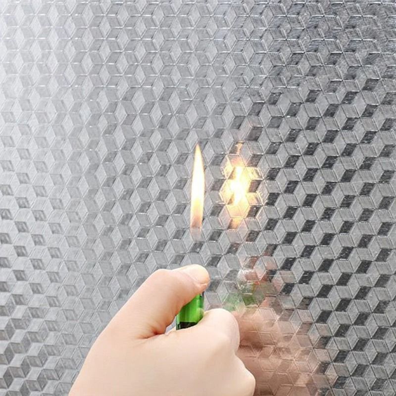 Aluminum Foil Kitchen Oil Proof Self Adhesive Sticker 40x300 Cm 3