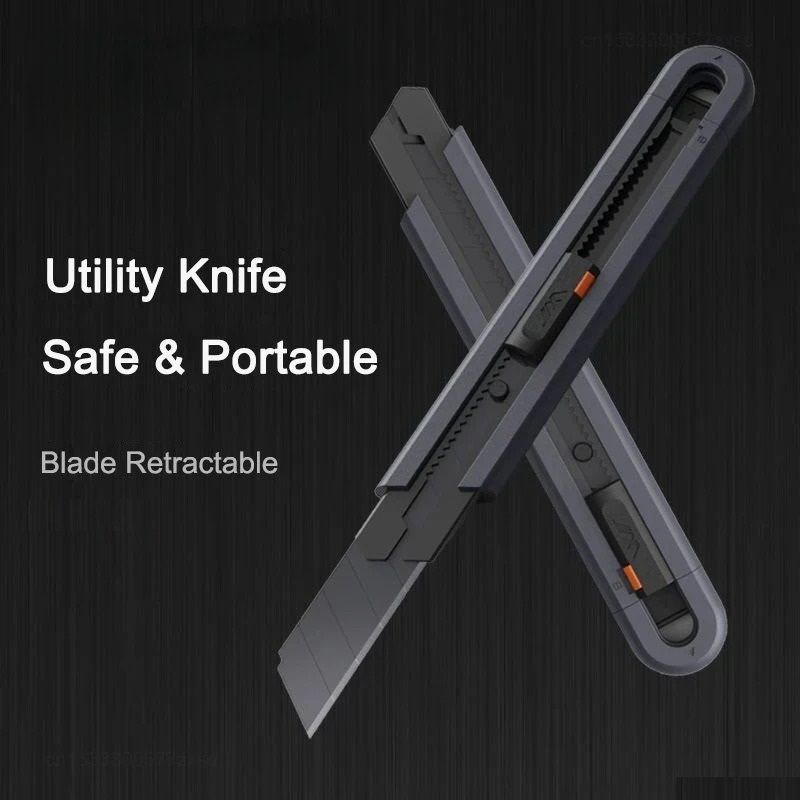Mini Pocket Utility Knife with Safety Lock and Carbon Steel Blade