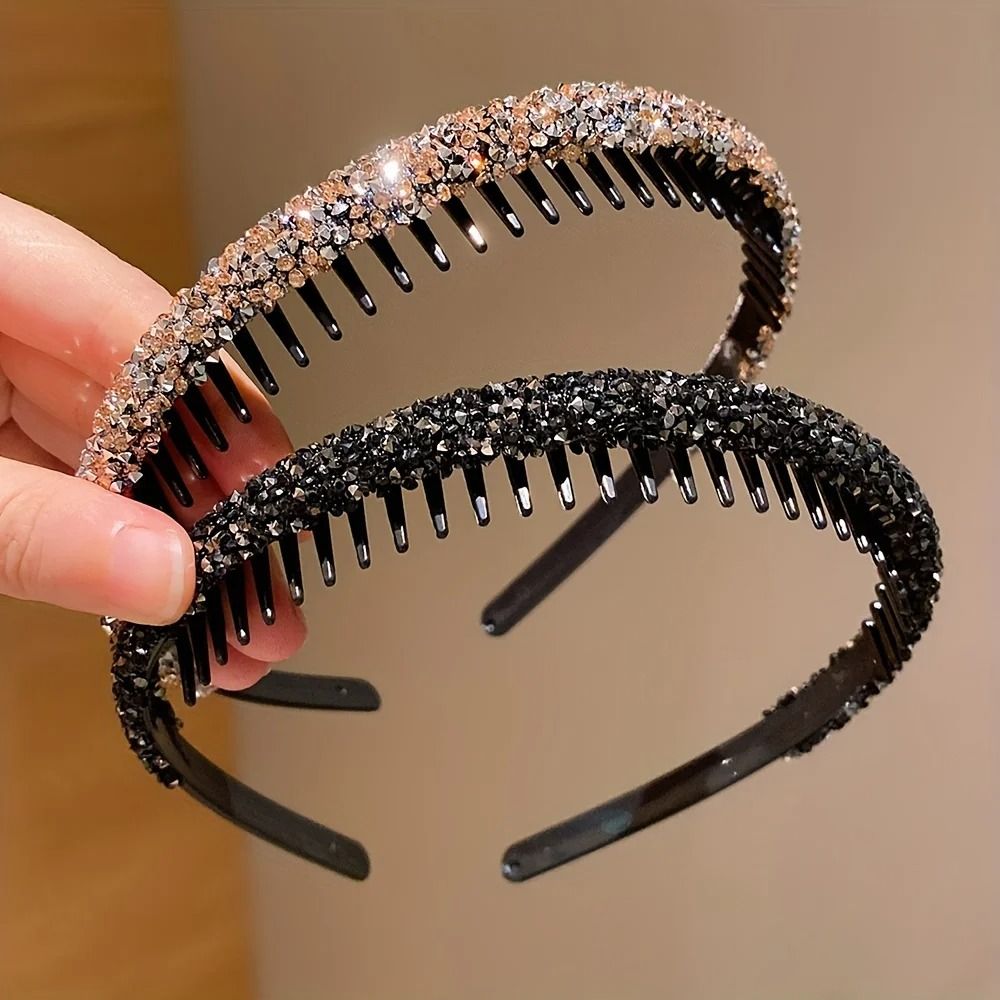 Childrens Non Slip Rhinestone Headbands Set 1