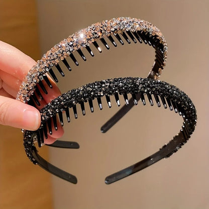 Childrens Non Slip Rhinestone Headbands Set 1