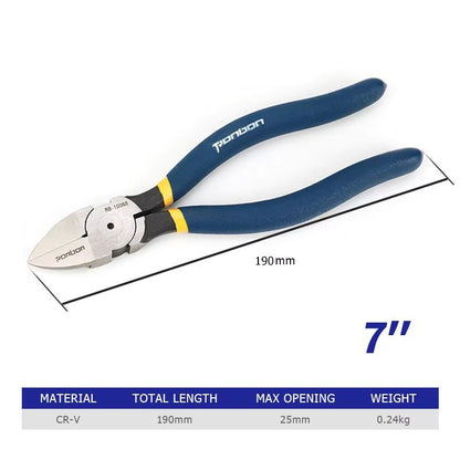 Professional 567 Inch Wire Stripping Pliers  Electrician Side Cutter  DIY Cable Nipper 8