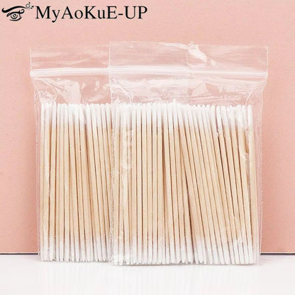 100/300pcs Double-Head Cotton Swabs – Makeup, Medical & Personal Care Tool
