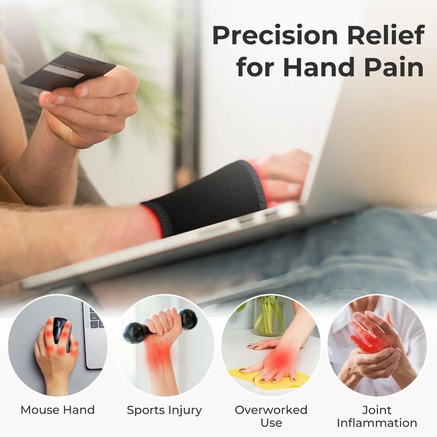 Rechargeable Red And Infrared Light Therapy Wrist Wrap 2