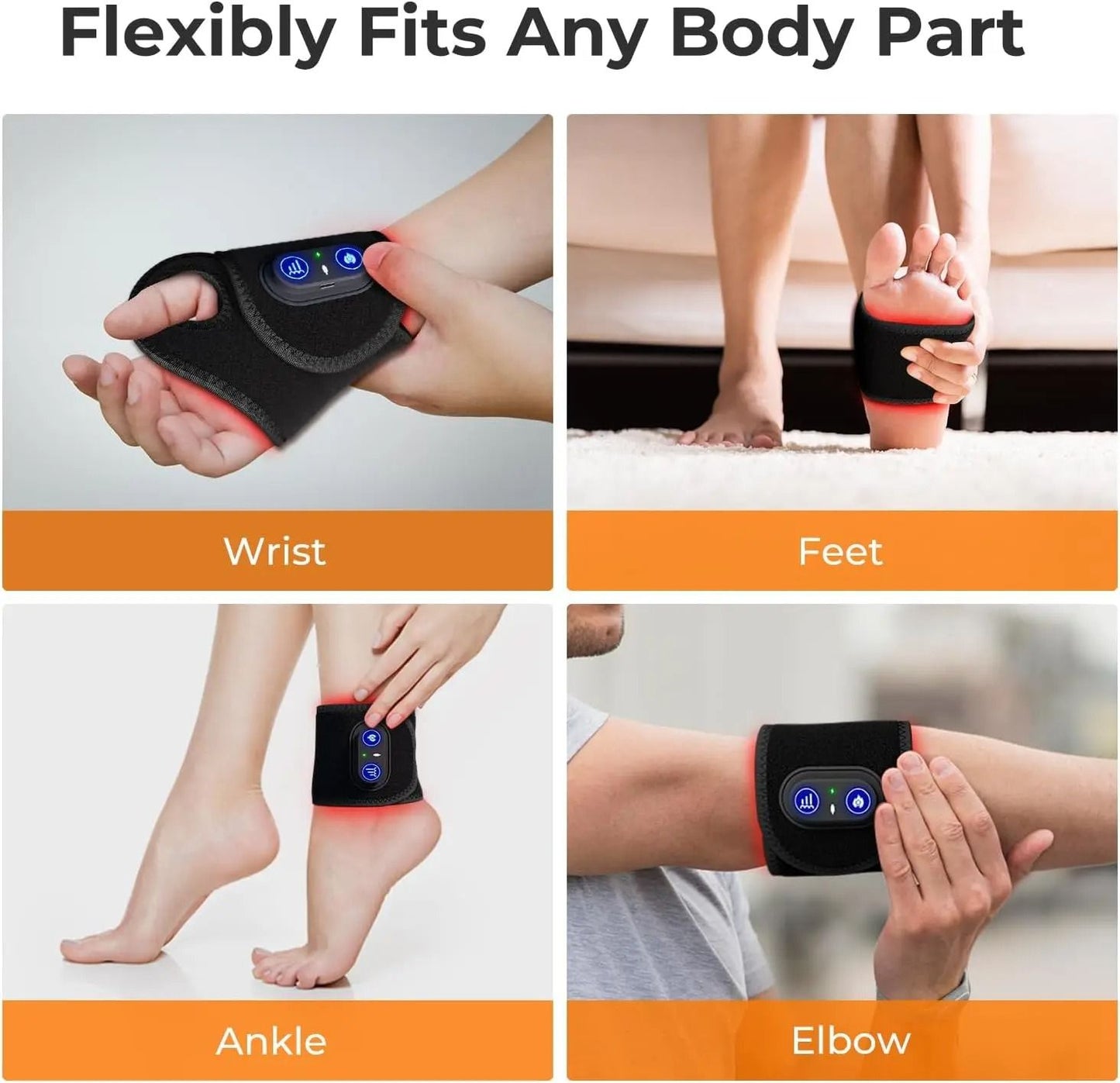 Rechargeable Red And Infrared Light Therapy Wrist Wrap 6