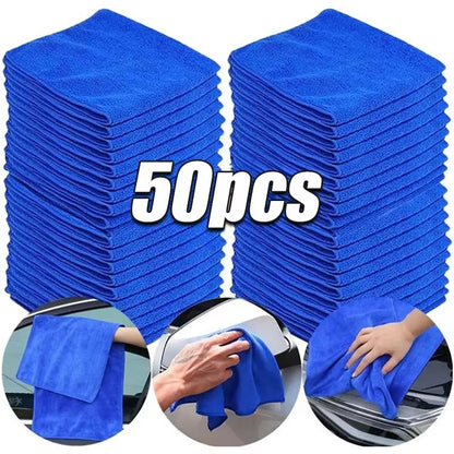 10Pcs Microfiber Towels – Car Wash, Polishing & Household Cleaning Cloths