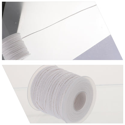Premium Braided Cotton Candle Wick, Smokeless Spool, for DIY Soy, Beeswax, Pillar, and Taper Candles, Craft Making