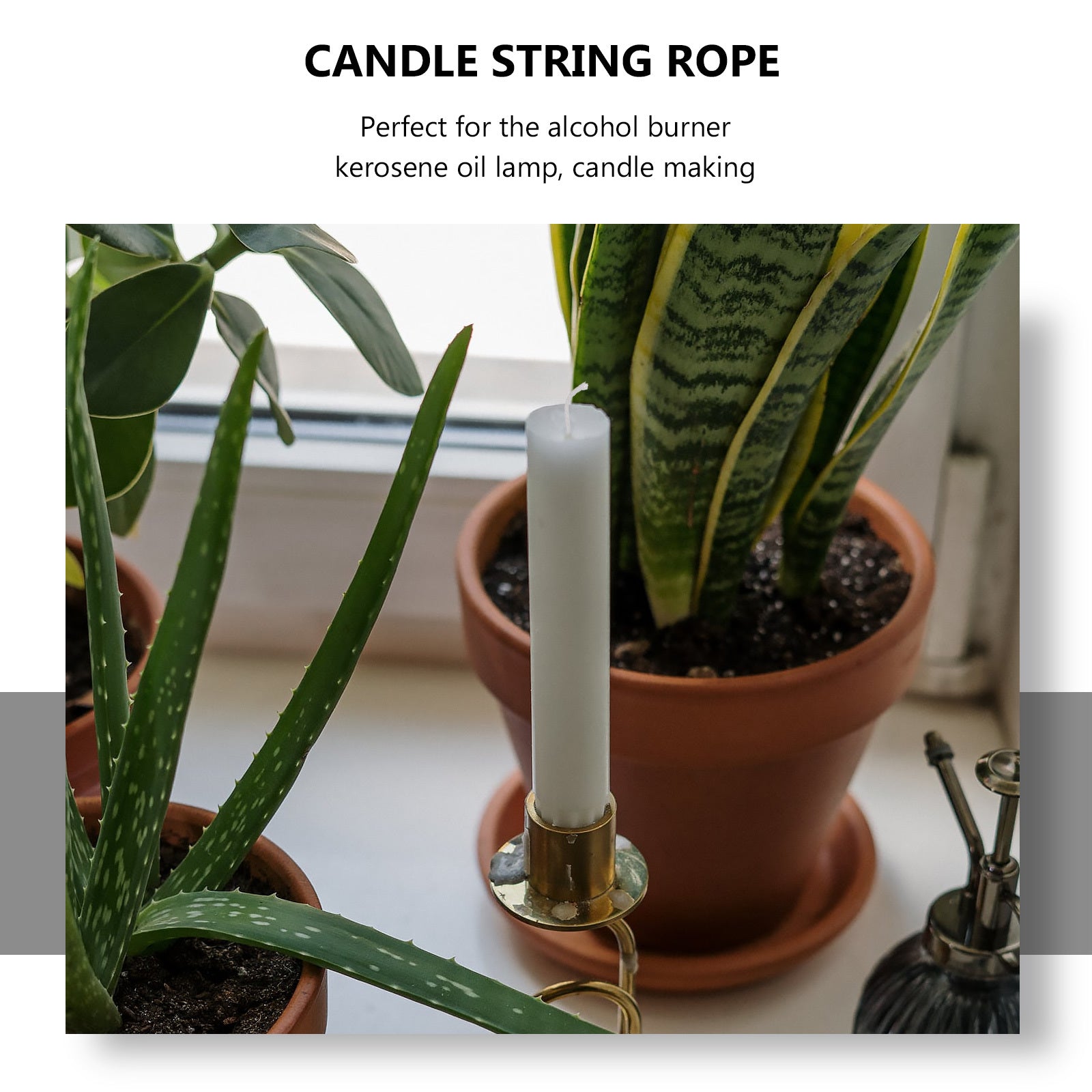 Premium Braided Cotton Candle Wick, Smokeless Spool, for DIY Soy, Beeswax, Pillar, and Taper Candles, Craft Making