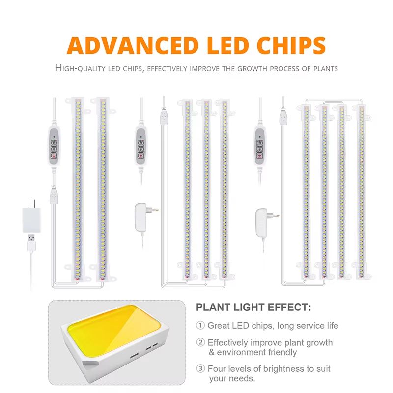 Indoor LED Grow Light With USB Timer  Full Spectrum Phyto Lamp For Plants 1